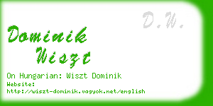 dominik wiszt business card